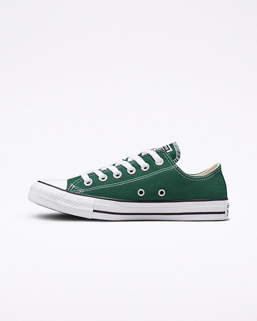 Zapatillas Bajas Converse Chuck Taylor All Star Seasonal Color Mujer Verde Blancas Negras | PE 2PE7W4